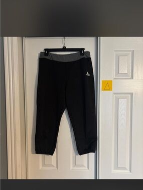 adidas Black Softball Pants with Gray Waistband
